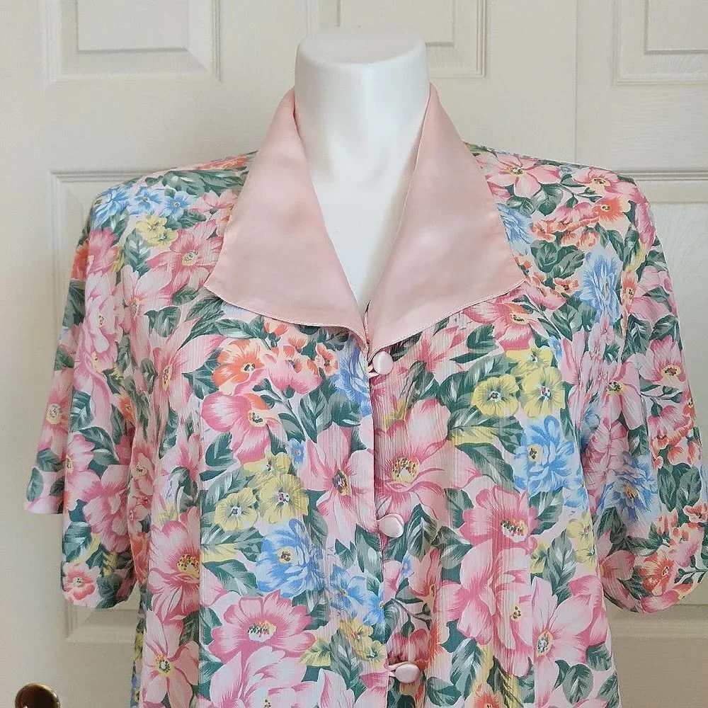Vintage Victoria's Secret gold label oversized floral nightgown M/L